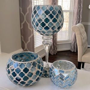 Decorative glass 3 piece set